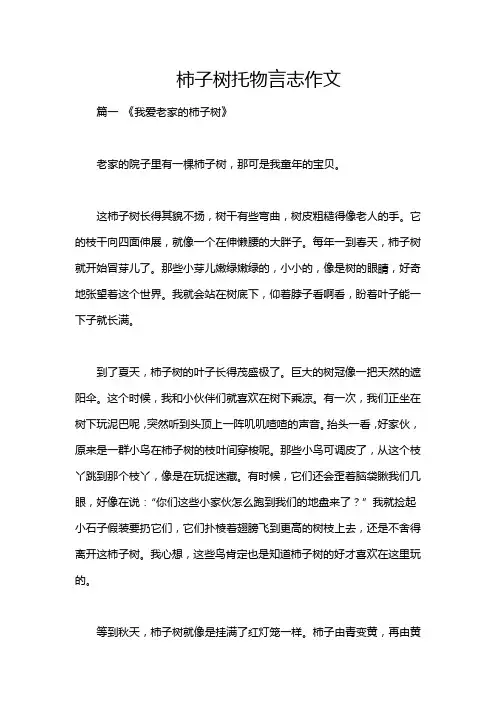 柿子树托物言志作文