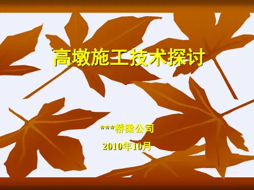 桥梁高墩施工技术探讨PPT[详细]