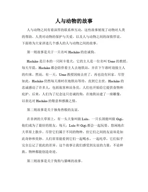 人与动物的故事