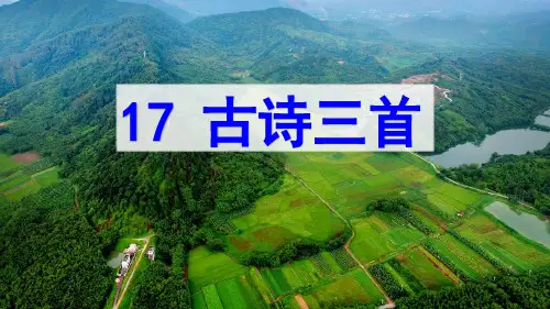 部编版六年级语文上册第六单元第17课《古诗三首》课件