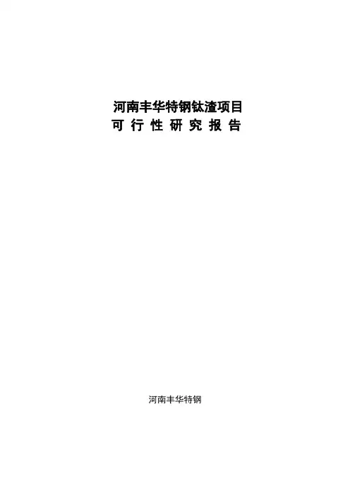 河南丰华集团钛渣项目2