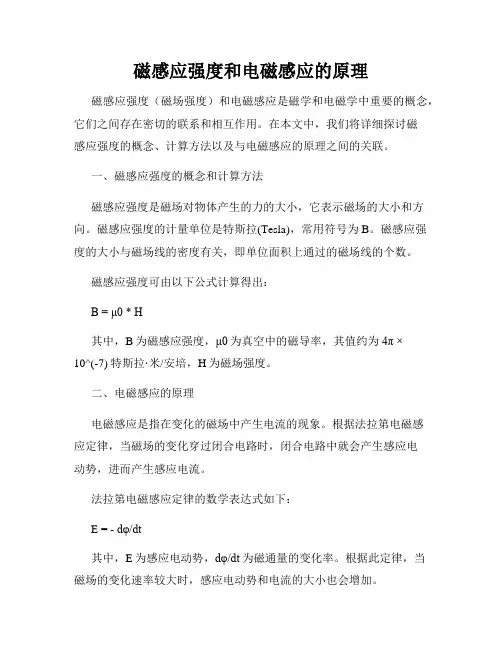 磁感应强度和电磁感应的原理