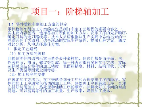 项目一：阶梯轴加工