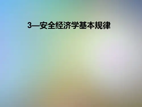 安全经济学基本规律