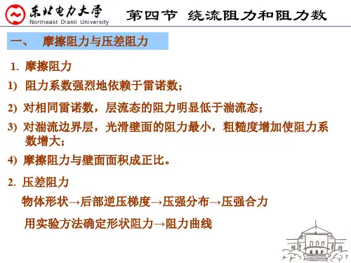 工程流体力学5.4绕流阻力与阻力系数