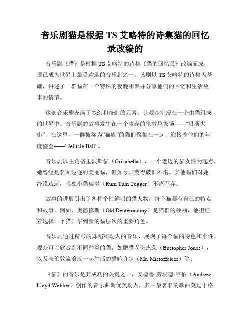 音乐剧猫是根据TS艾略特的诗集猫的回忆录改编的