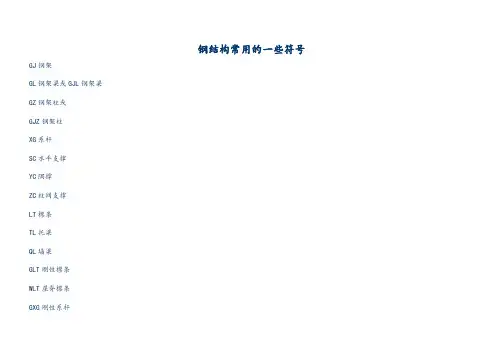 钢结构中代表含义及识图常识