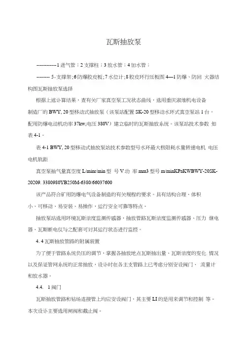 瓦斯抽放泵