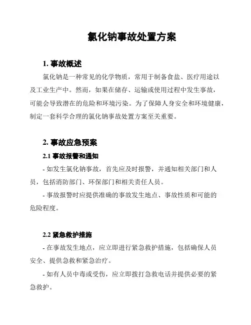 氯化钠事故处置方案