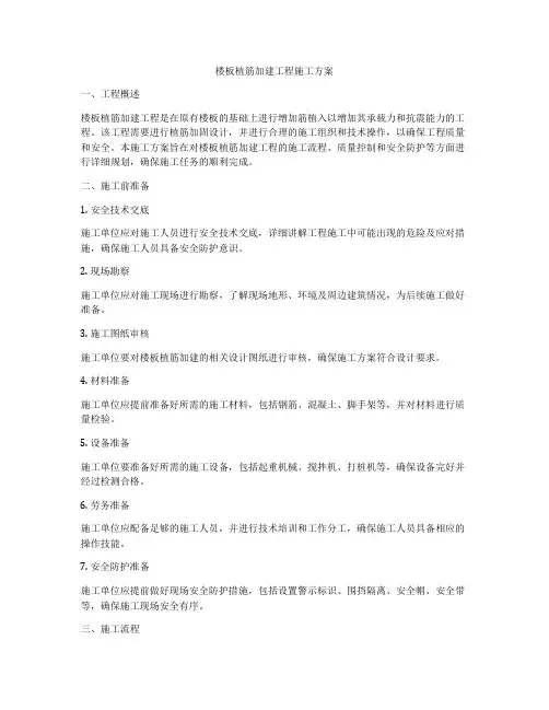 楼板植筋加建工程施工方案