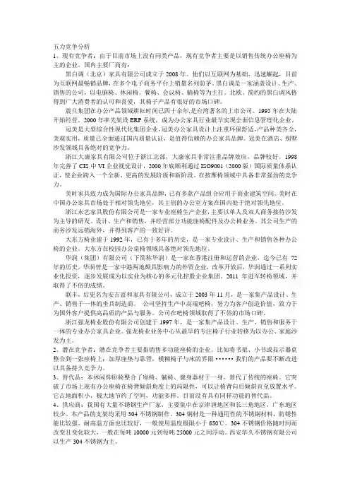 五力竞争分析