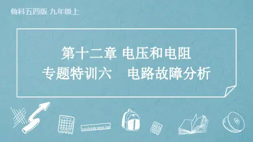 第十二章电压和电阻专题特训六电路故障分析课件物理九年级上册