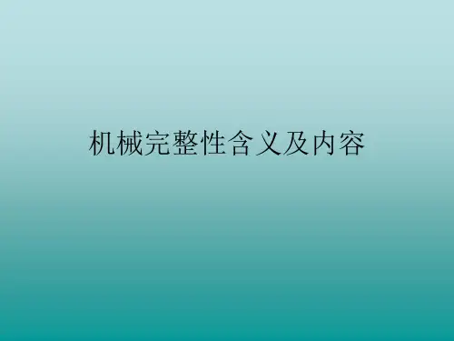 机械完整性