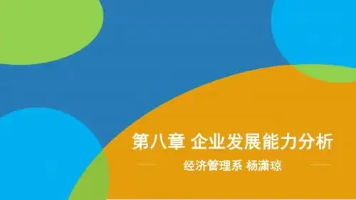 第八章 企业发展能力分析