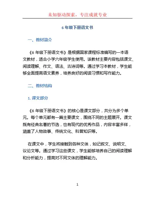 6年级下册语文书 (2)