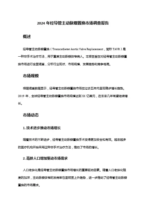 2024年经导管主动脉瓣置换市场调查报告