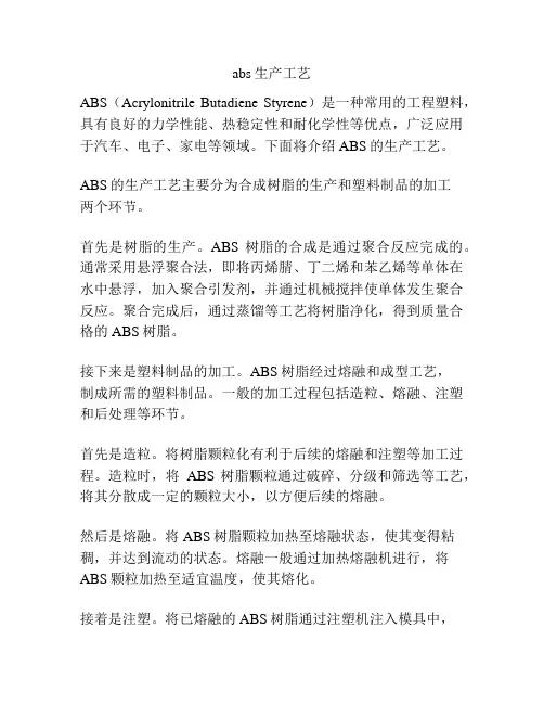 abs生产工艺