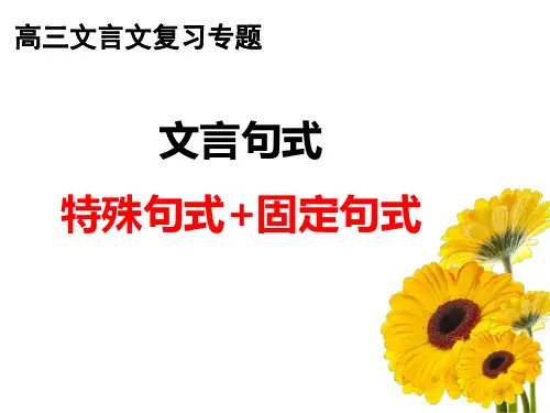 2022年高考语文一轮复习之文言文阅读黄金知识点精讲巧析特殊句式+固定句式 - 副本