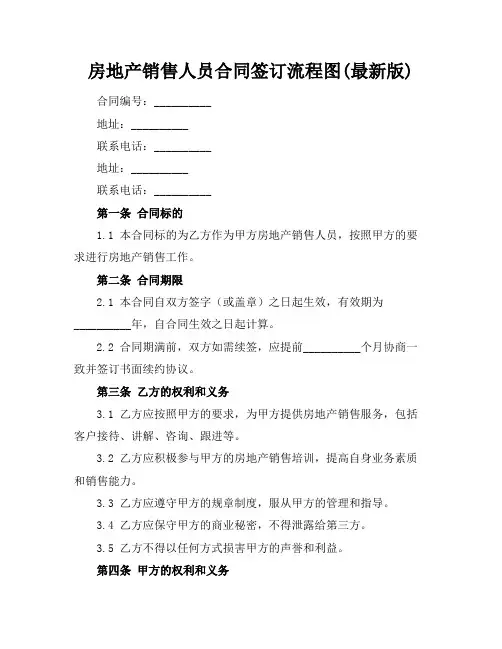 房地产销售人员合同签订流程图(最新版)