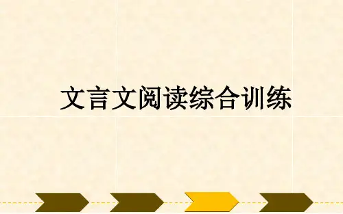 文言文阅读综合训练课件