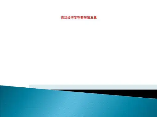 宏观经济学完整版第五章