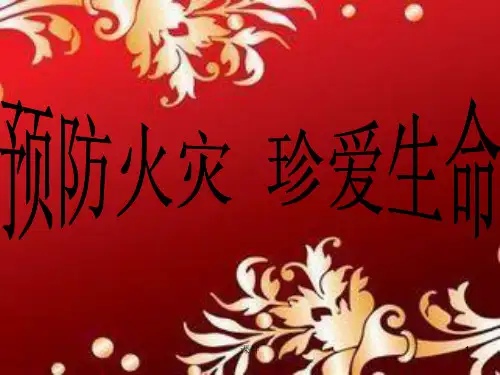 预防火灾珍爱生命  ppt课件