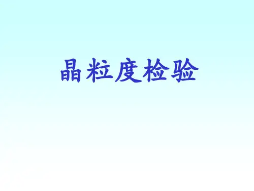晶粒度评级