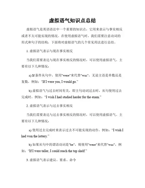 虚拟语气知识点总结