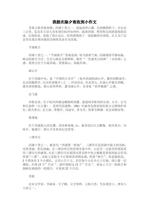 苏堤沐雨阅读理解