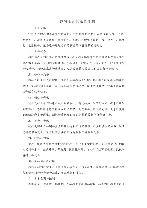 饲料生产的基本步骤