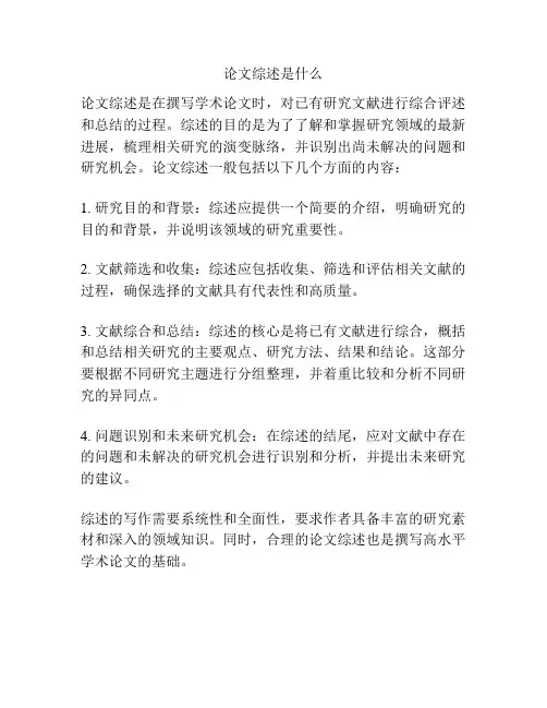 论文综述是什么