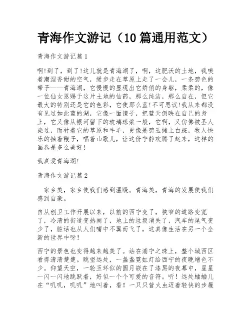 青海作文游记(10篇通用范文)