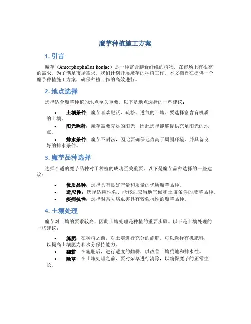 魔芋种植施工方案