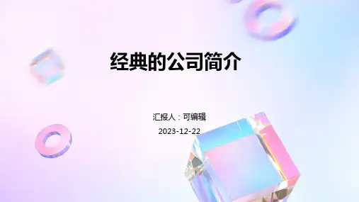 经典的公司简介PPT