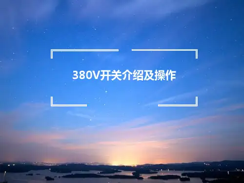 380V开关介绍及相关操作ppt课件