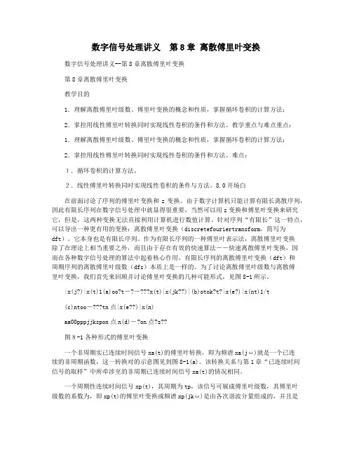 数字信号处理讲义  第8章 离散傅里叶变换