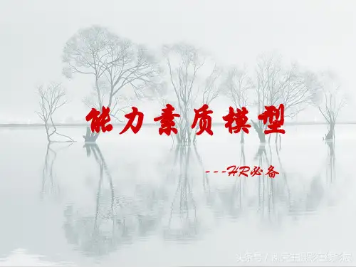 HR必备能力素质模型概括