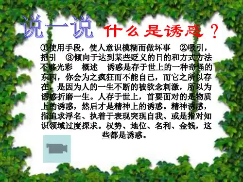 第八课第一课时身边的诱惑共47页