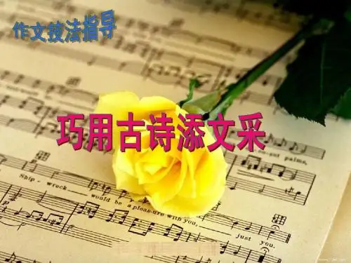 巧用诗词添文采