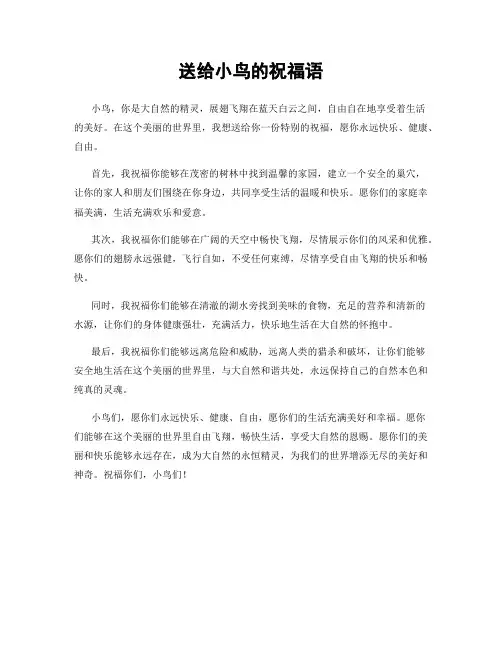 送给小鸟的祝福语
