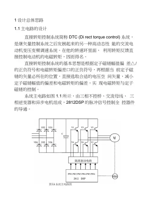 三相异步电机直接转矩控制系统(DTC)仿真