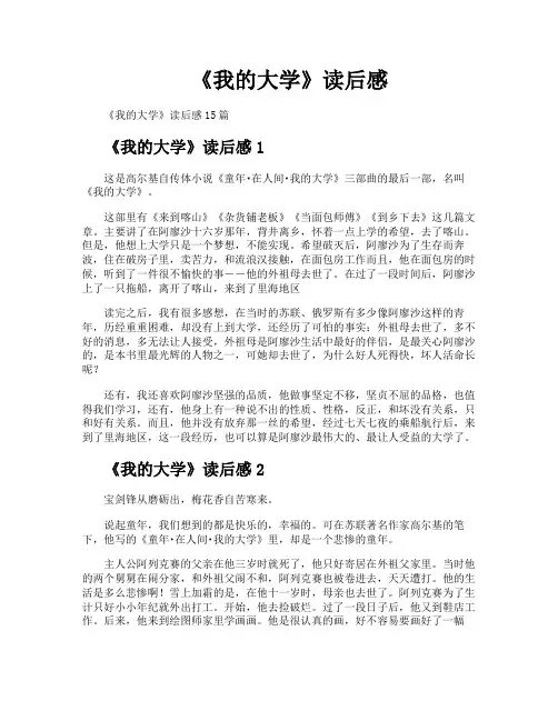 《我的大学》读后感