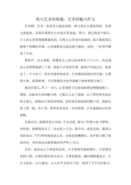 我与艺术的相遇,艺术的魅力作文