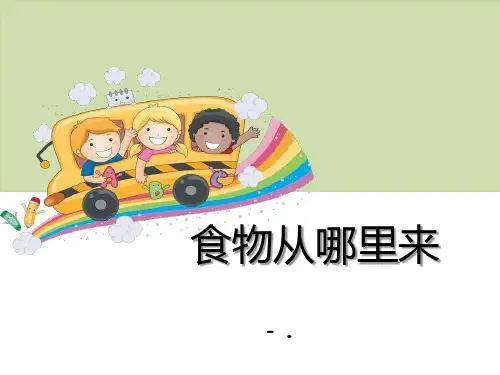 《食物从哪里来》生活中的食物PPT课件