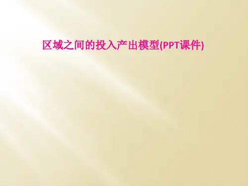 区域之间的投入产出模型(PPT课件)