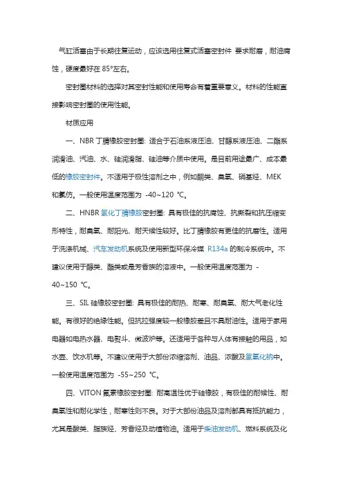 气缸密封圈