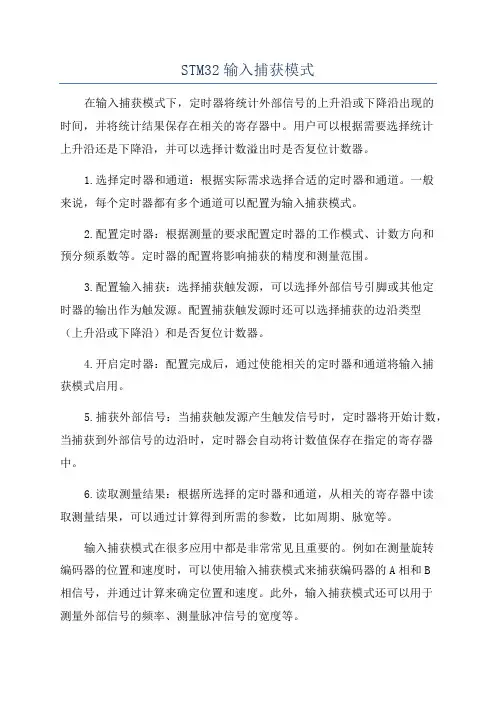 STM32输入捕获模式