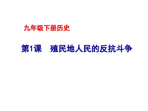 人教部编版历史九年级下册第一课殖民地人民的反抗斗争(共13张PPT)