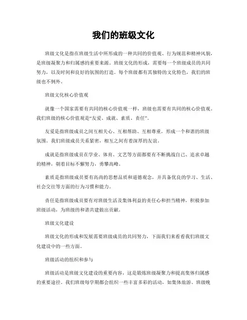 我们的班级文化