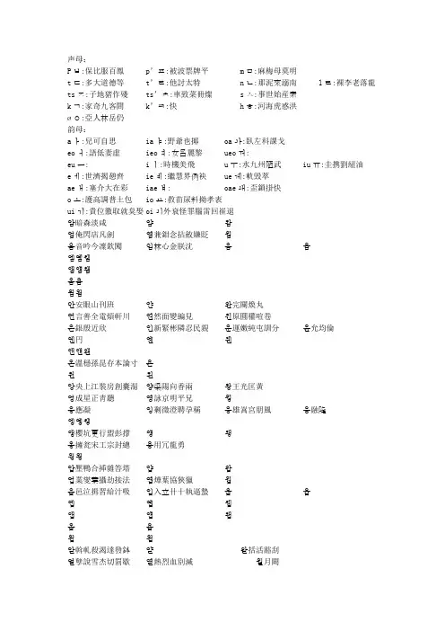 韩语汉字音系